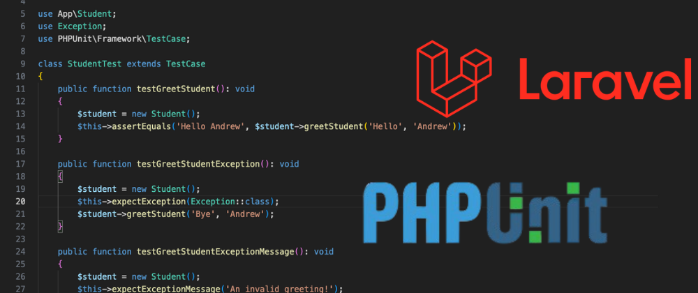 Laravel Unit Test Exceptions